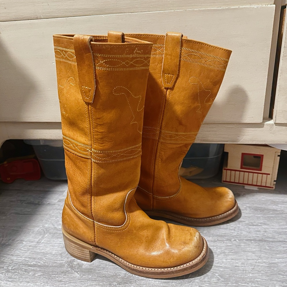 Vintage Leather longhorn Campus Boots Frye Lookalike
